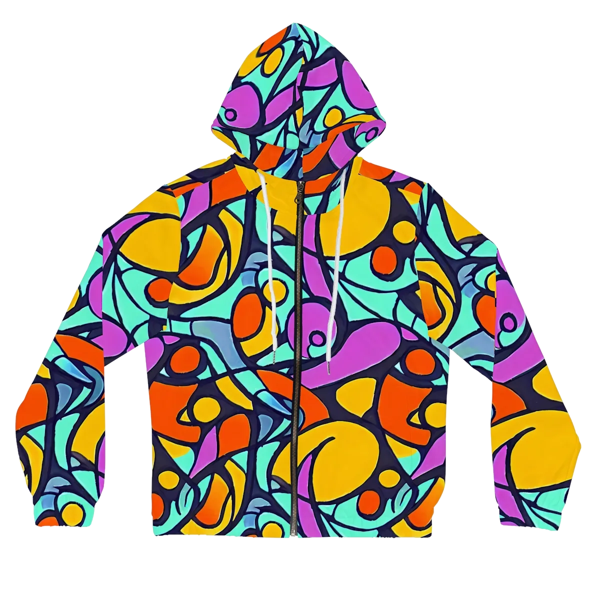 Ultraviolet Pop on Women's Full-Zip Hoodie — Front