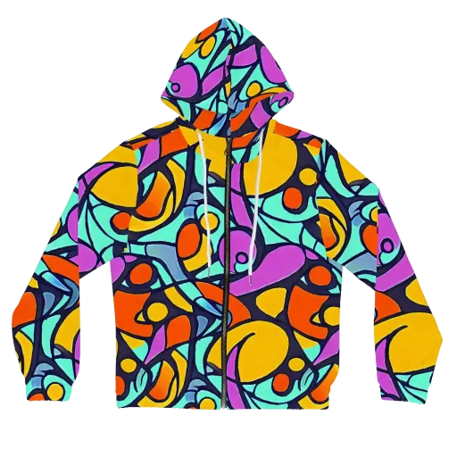 Ultraviolet Pop on a Women's Full-Zip Hoodie