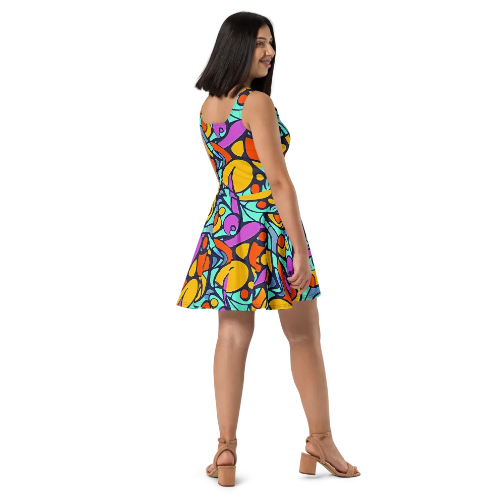 Ultraviolet Pop on Skater Dress — Right
