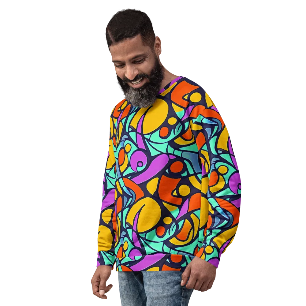 Ultraviolet Pop on Sweatshirt — Left Front