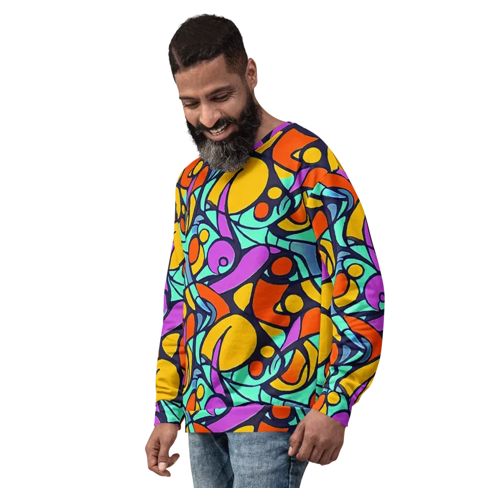 Ultraviolet Pop on Sweatshirt — Left Front