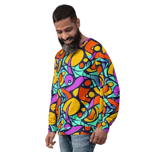 Ultraviolet Pop on a Sweatshirt