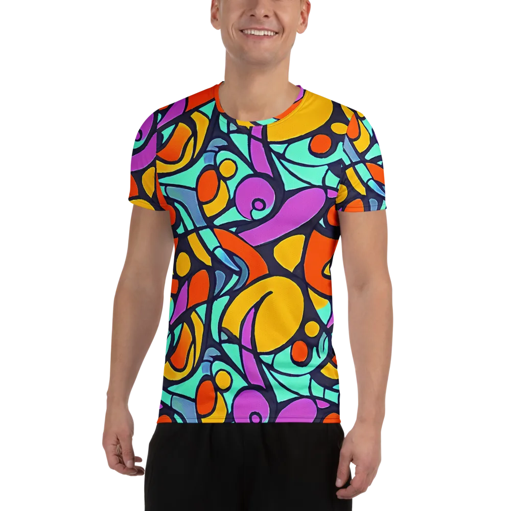 Ultraviolet Pop on Men's Athletic T-Shirt — Front
