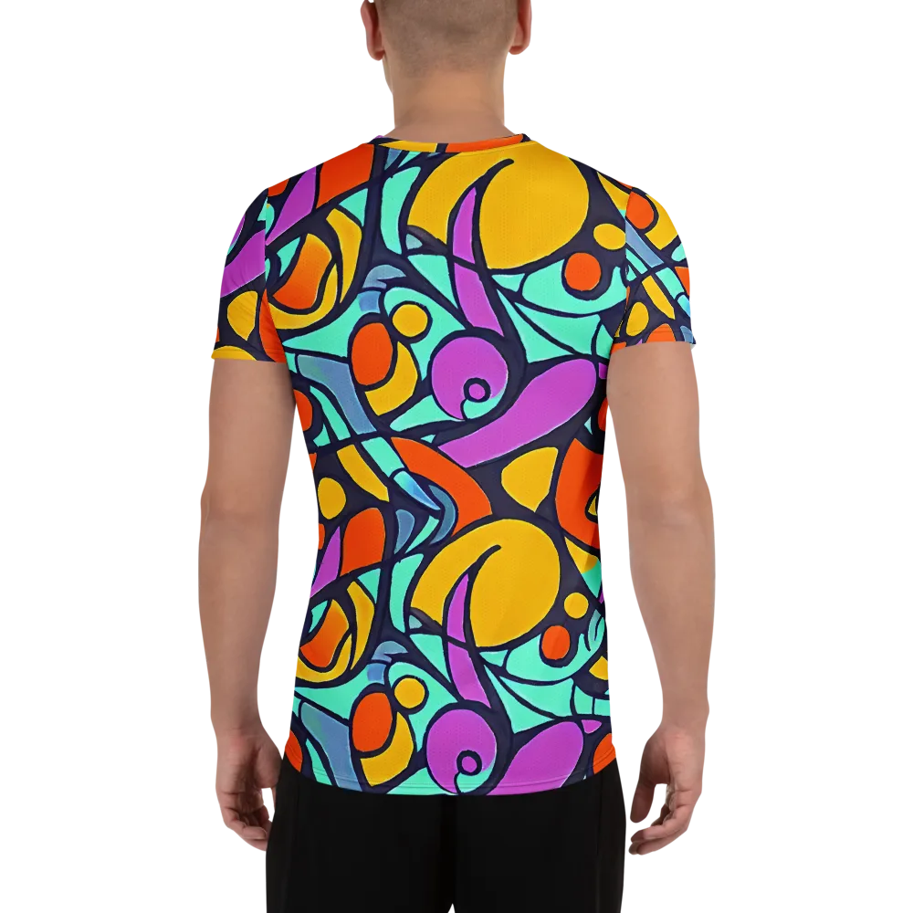 Ultraviolet Pop on Men's Athletic T-Shirt — Back