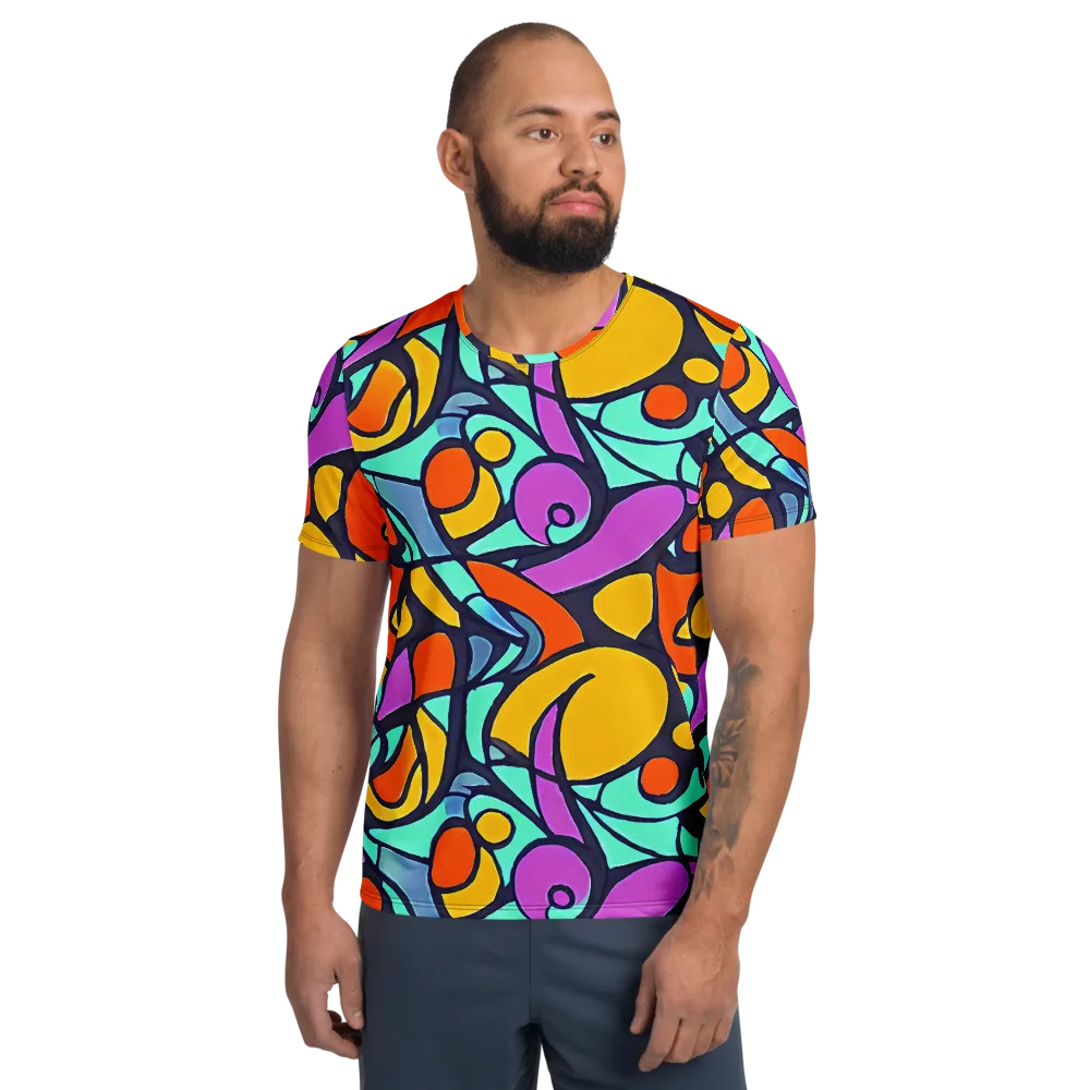 Ultraviolet Pop on Men's Athletic T-Shirt — Front