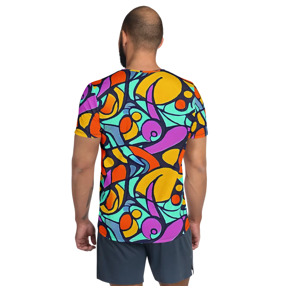 Ultraviolet Pop on Men's Athletic T-Shirt — Back