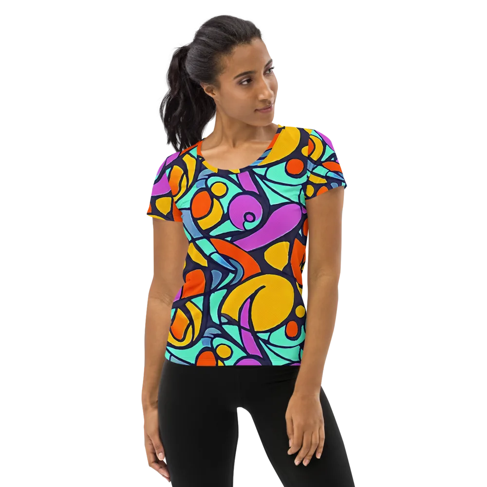 Ultraviolet Pop on Women's Athletic T-Shirt — Front