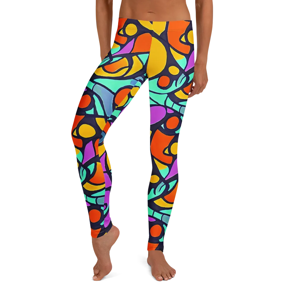 Ultraviolet Pop on Leggings — Front