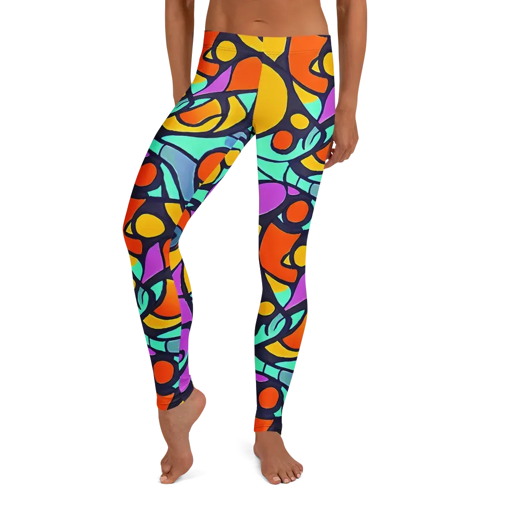 Ultraviolet Pop on Leggings — Front