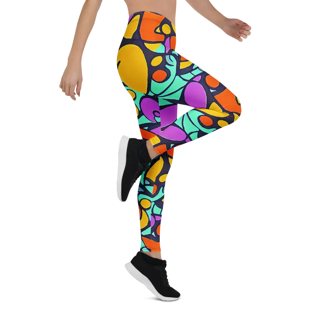 Ultraviolet Pop on Leggings — Right