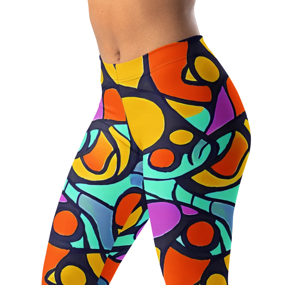 Ultraviolet Pop on Leggings — Left Front
