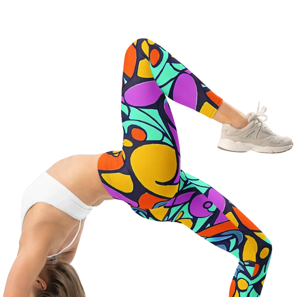 Ultraviolet Pop on Leggings — Right