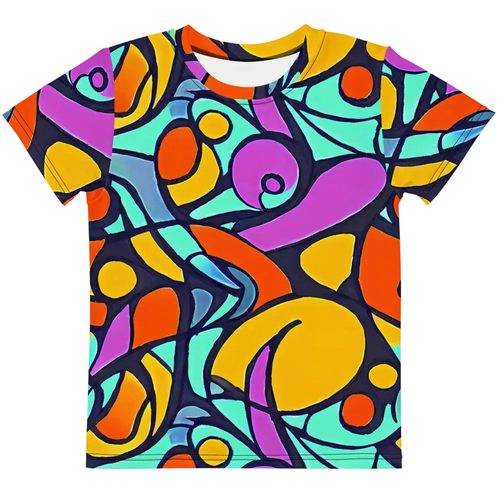Ultraviolet Pop on Kids Crew Neck T-Shirt — Front
