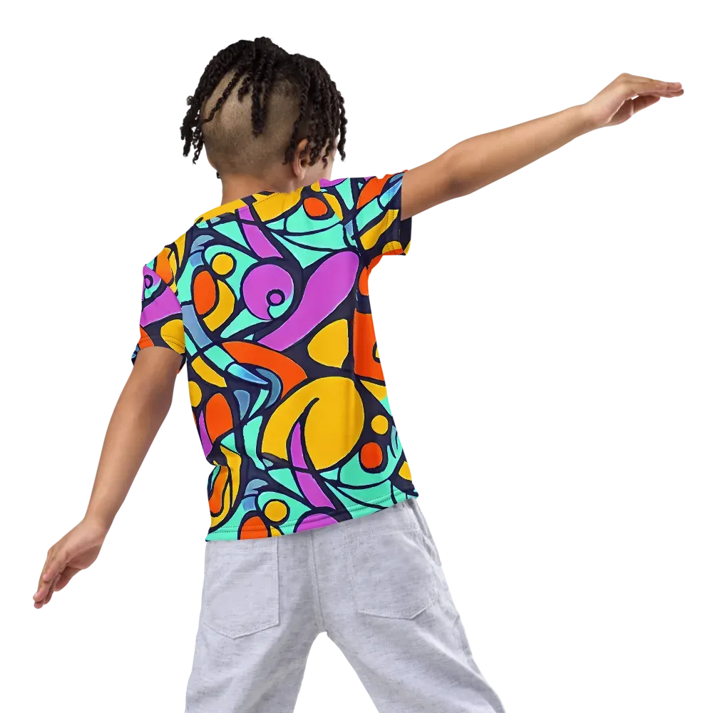 Ultraviolet Pop on Kids Crew Neck T-Shirt — Back