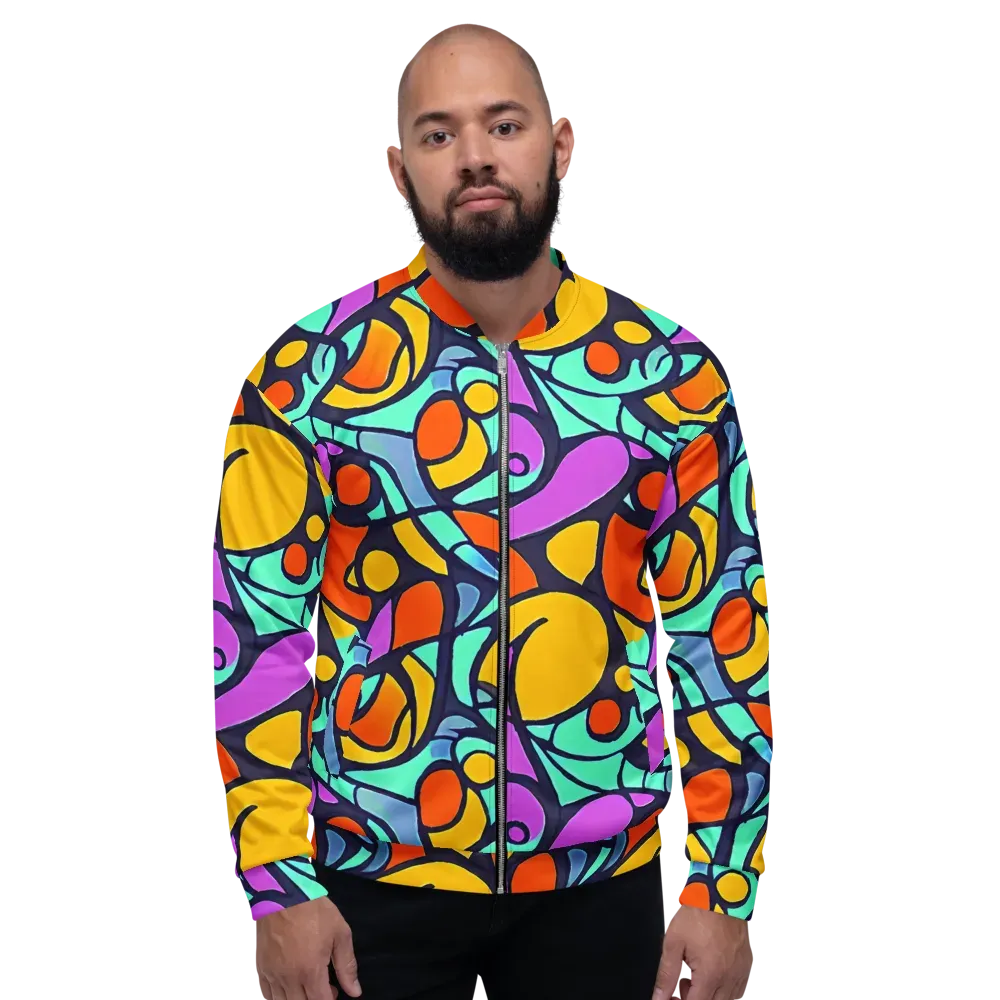 Ultraviolet Pop on Bomber Jacket — Front