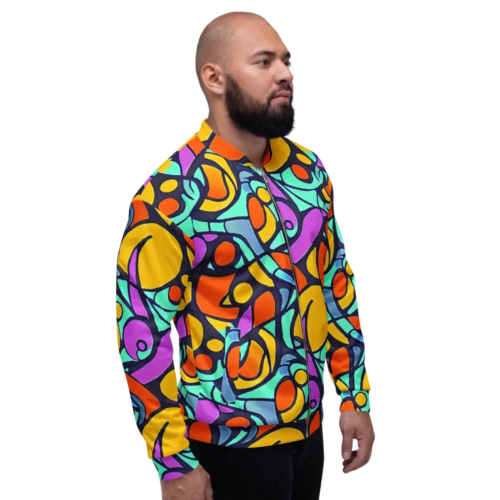 Ultraviolet Pop on Bomber Jacket — Right