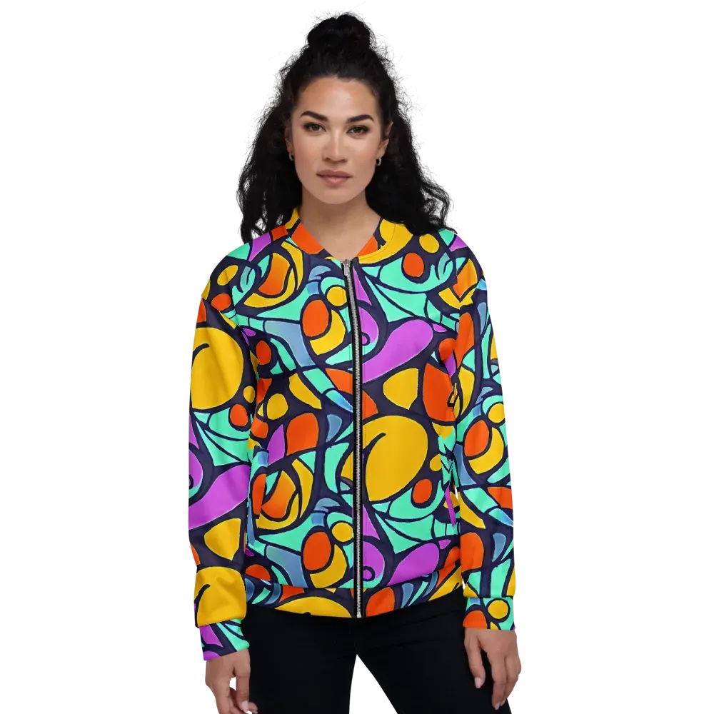 Ultraviolet Pop on Bomber Jacket — Front