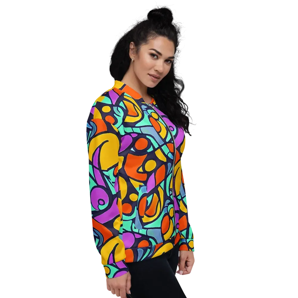 Ultraviolet Pop on Bomber Jacket — Right