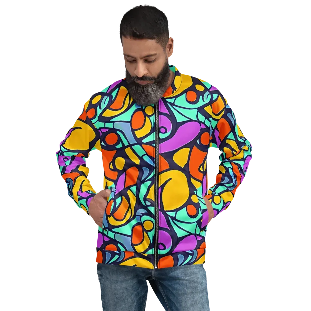 Ultraviolet Pop on Bomber Jacket — Front