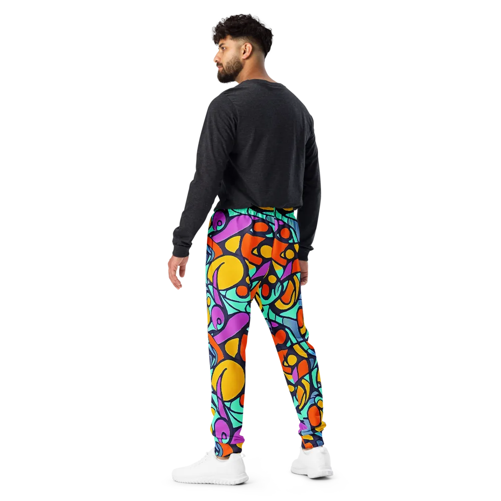 Ultraviolet Pop on Men's Joggers — Back