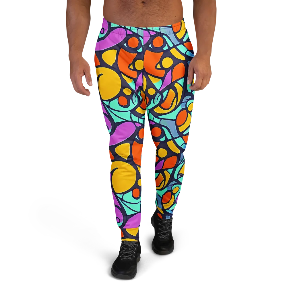 Ultraviolet Pop on Men's Joggers — Front