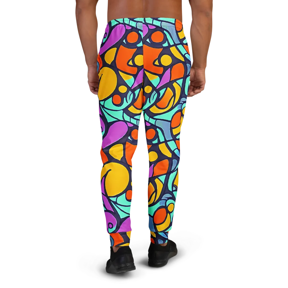Ultraviolet Pop on Men's Joggers — Back