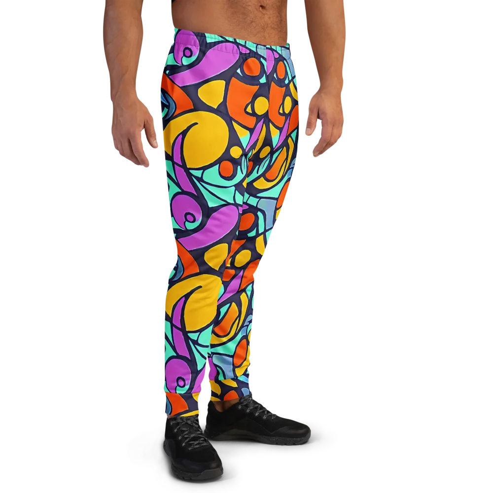 Ultraviolet Pop on Men's Joggers — Right