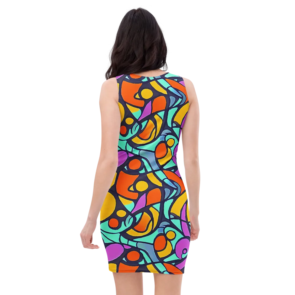 Ultraviolet Pop on Bodycon Dress — Back