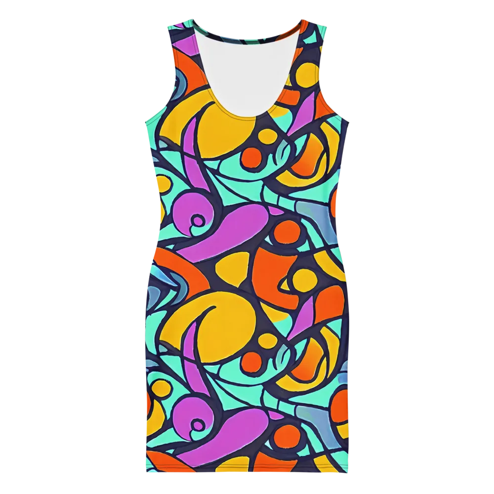 Ultraviolet Pop on Bodycon Dress — Front