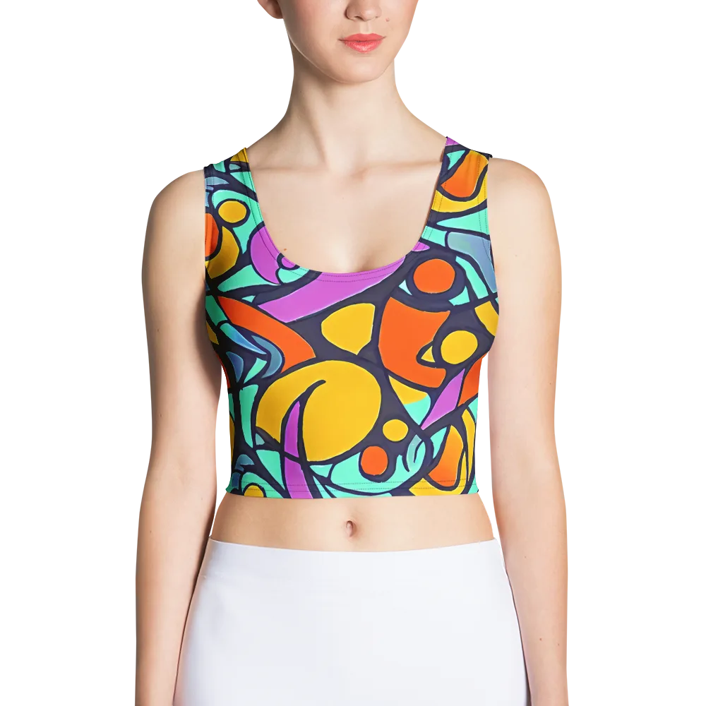 Ultraviolet Pop on Crop Top — Front