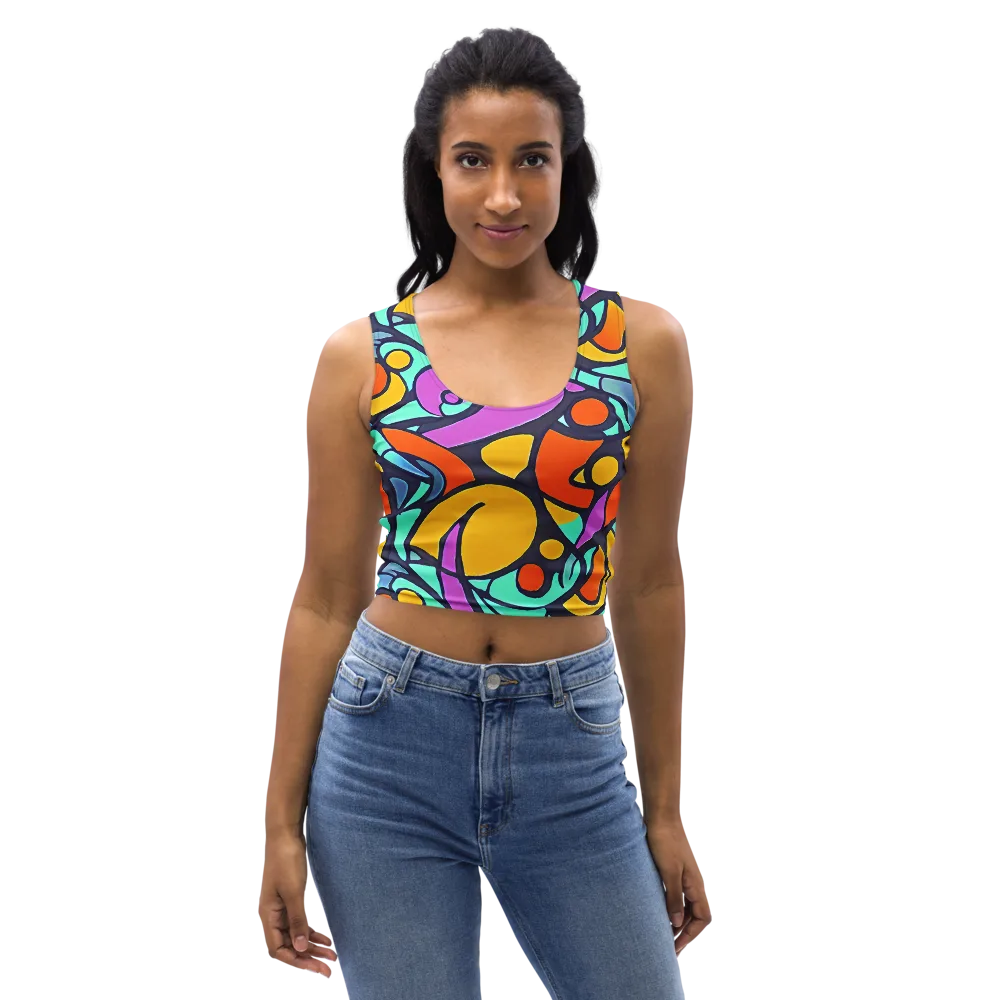 Ultraviolet Pop on Crop Top — Front