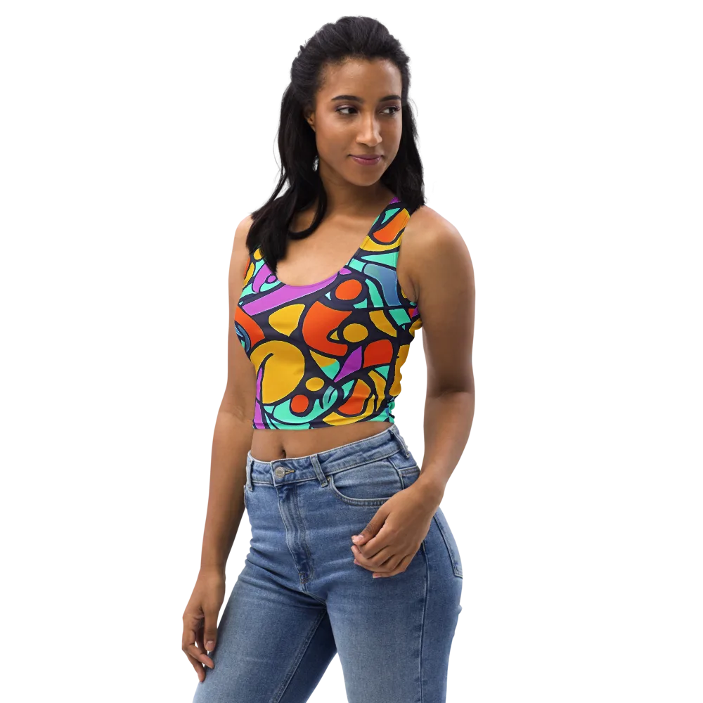 Ultraviolet Pop on Crop Top — Left Front