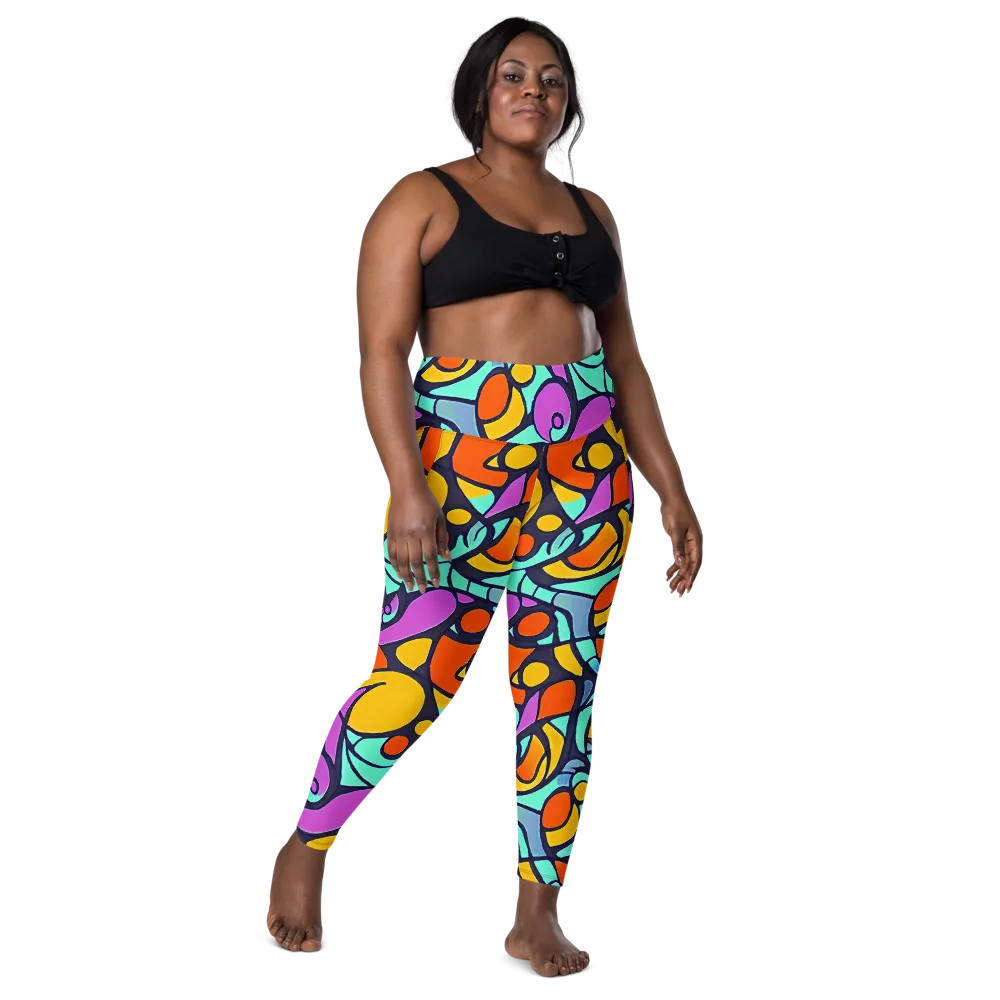 Ultraviolet Pop on Leggings with Pockets — Front