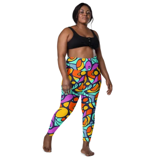 Ultraviolet Pop on a Leggings with Pockets
