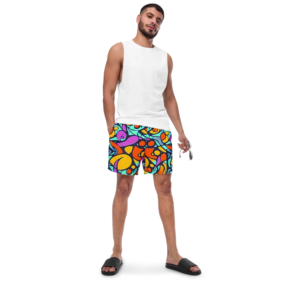 Ultraviolet Pop on Swim Trunks — Front