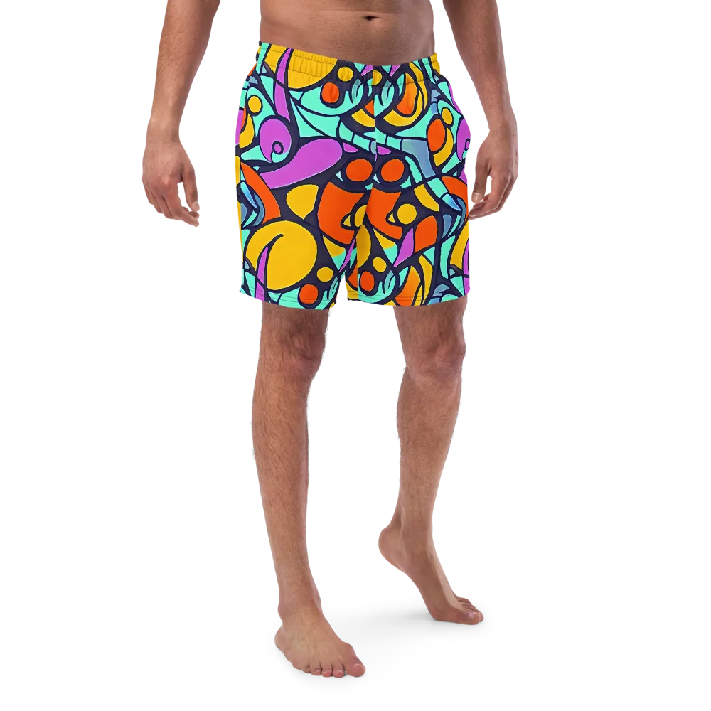 Ultraviolet Pop on Swim Trunks — Front