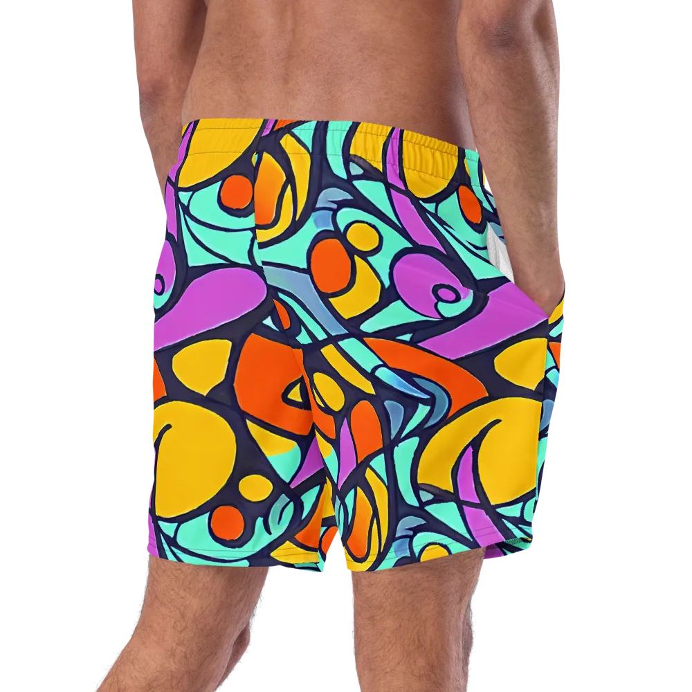 Ultraviolet Pop on Swim Trunks — Right Back