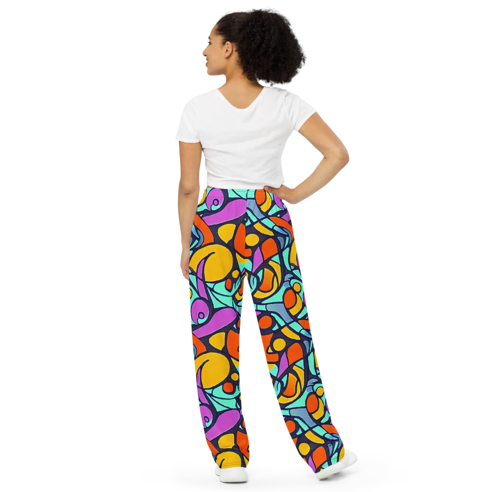 Ultraviolet Pop on Wide-Leg Pants — Back