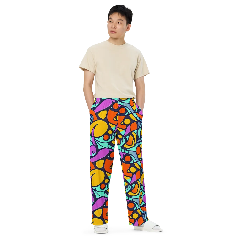 Ultraviolet Pop on Wide-Leg Pants — Front