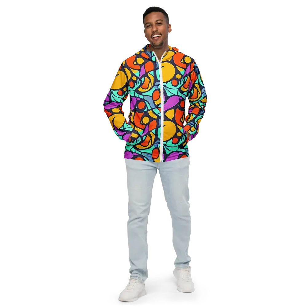 Ultraviolet Pop on Men's Windbreaker — Front