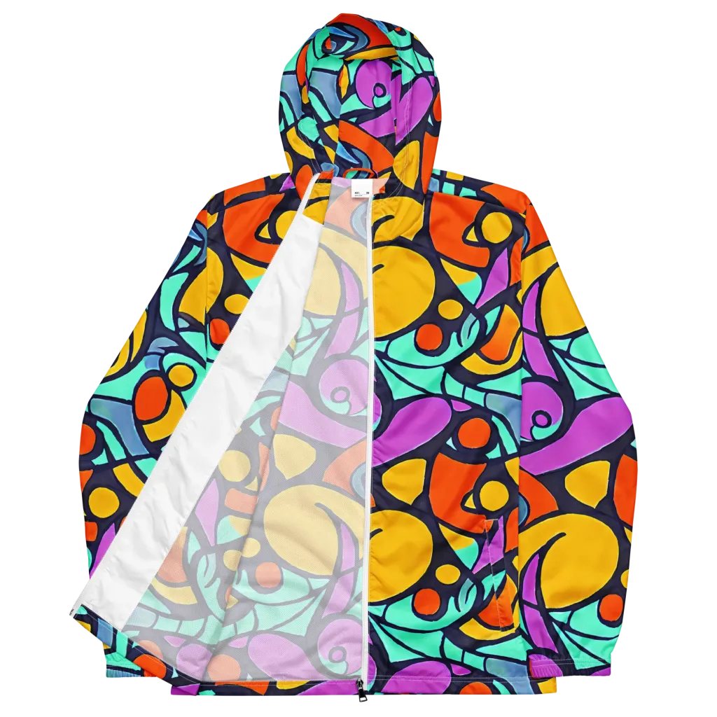 Ultraviolet Pop on Men's Windbreaker — Front