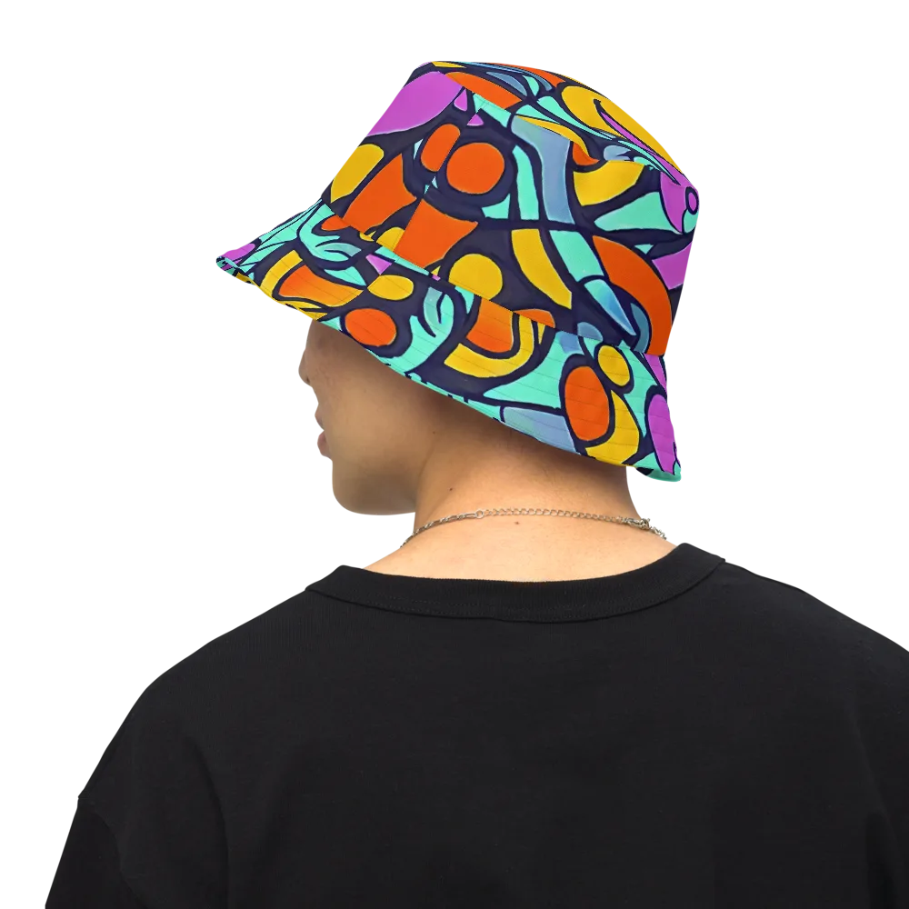 Ultraviolet Pop on Reversible Bucket Hat — Back Inside
