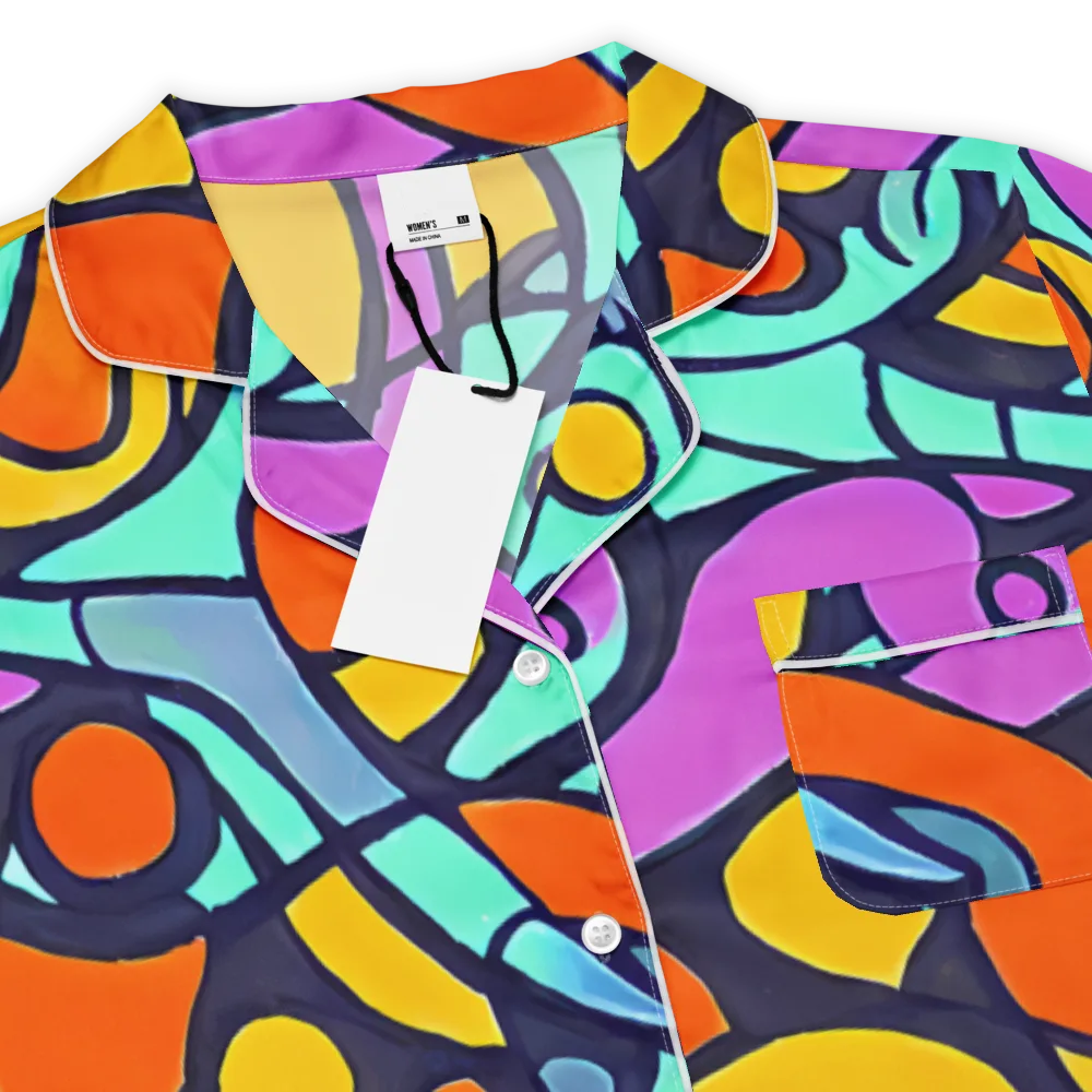Ultraviolet Pop on Women's Short Sleeve Pajama Top — Product details