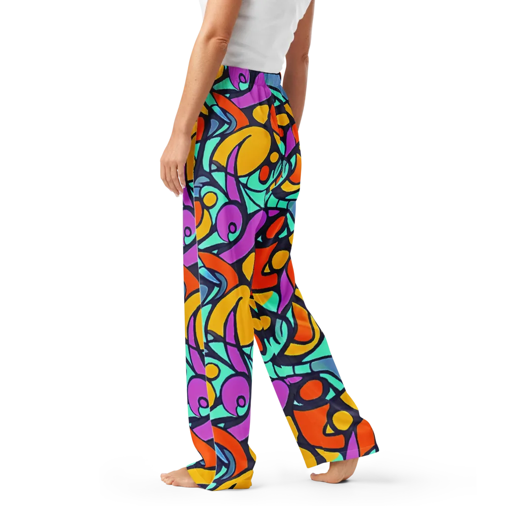 Ultraviolet Pop on Women's Pajama Pants — Left