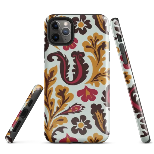 Garnet Paisley Garden on a Tough Case for iPhone®
