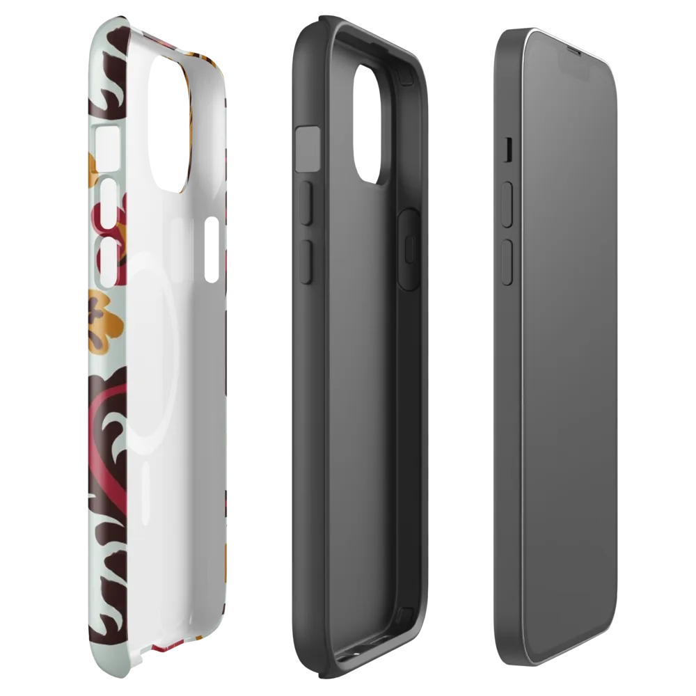 Garnet Paisley Garden on MagSafe Tough Case for iPhone® — Front