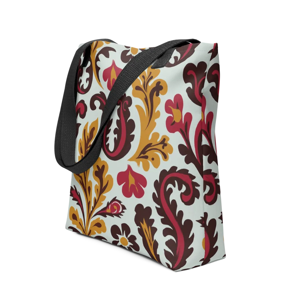 Garnet Paisley Garden on Tote Bag — Front