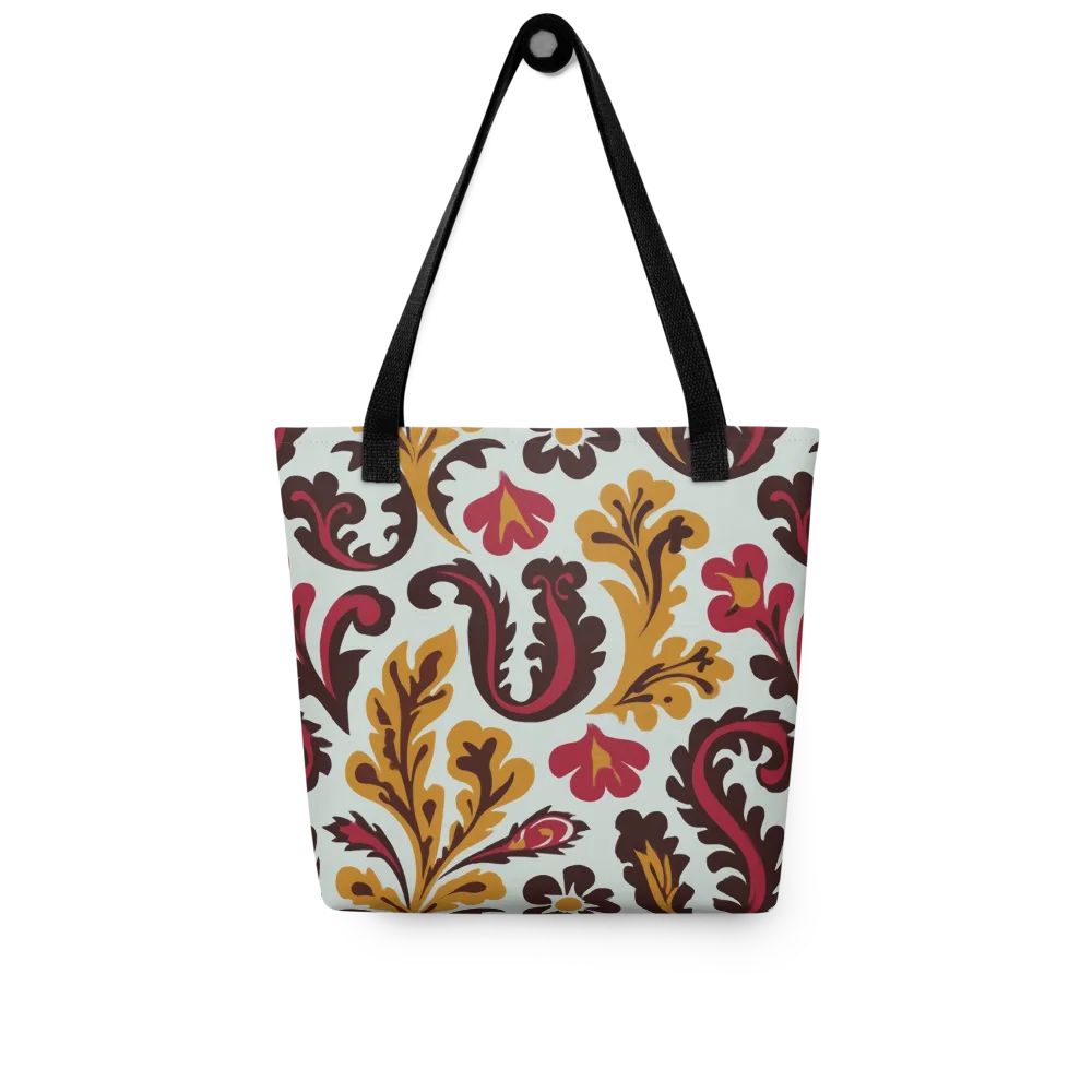 Garnet Paisley Garden on Tote Bag — Front