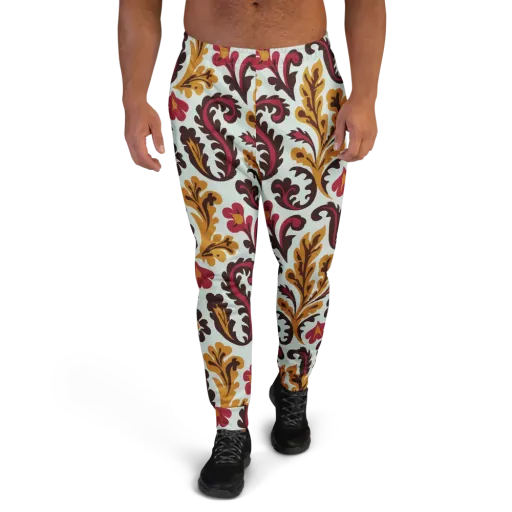 Garnet Paisley Garden on a Men's Joggers