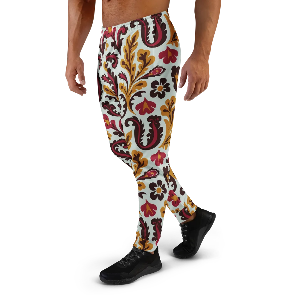 Garnet Paisley Garden on Men's Joggers — Left